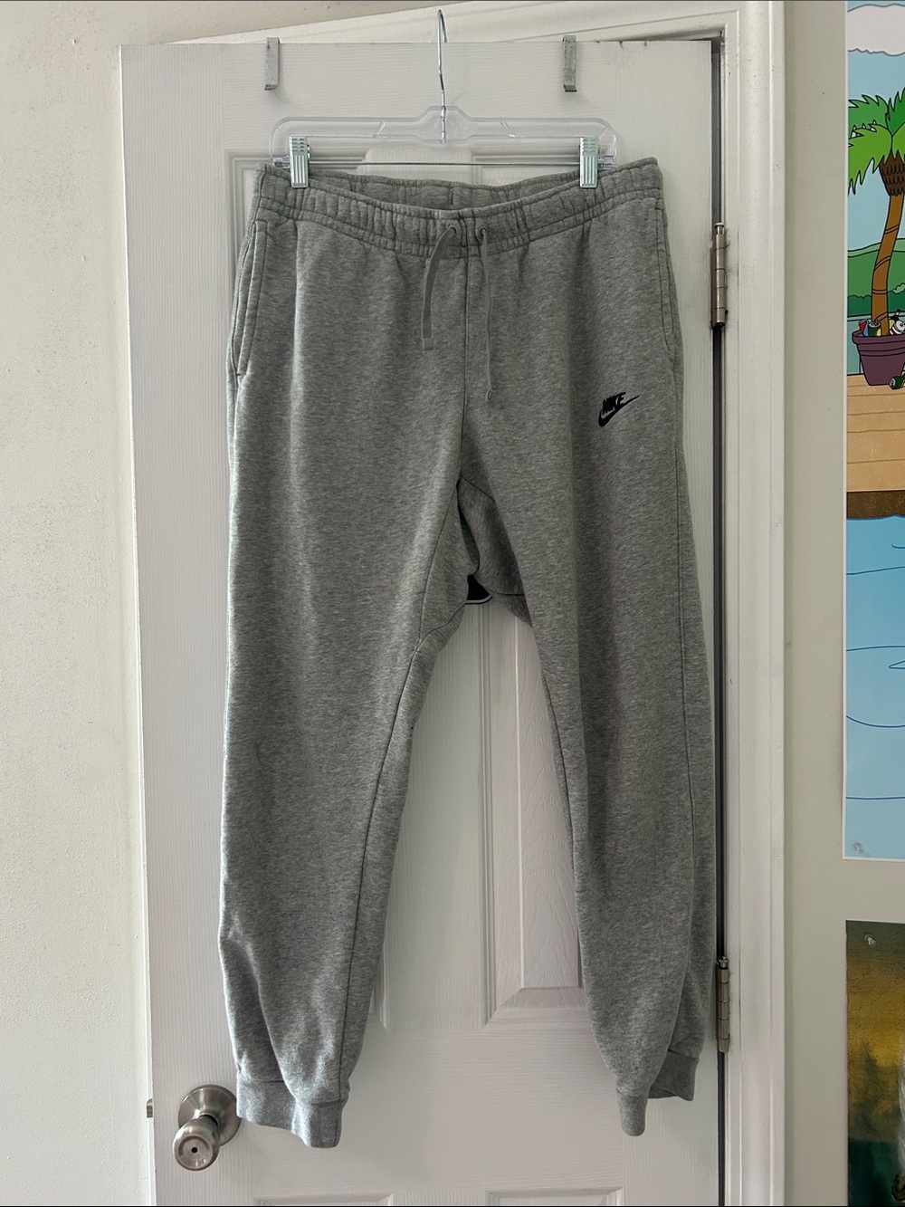Nike Kids Gray Drawstring Fleece Joggers
